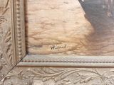 a picture of a painting of a boat in the water