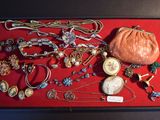 a picture of a picture of a display case filled with assorted jewelry