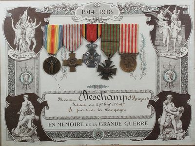une photo d'une photo d'une collection de médailles militaires