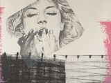 an image of a poster of a woman smoking a cigarette