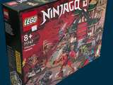 une boîte contenant un ensemble Lego Ninja