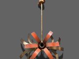 a close up of a metal object hanging from a ceiling