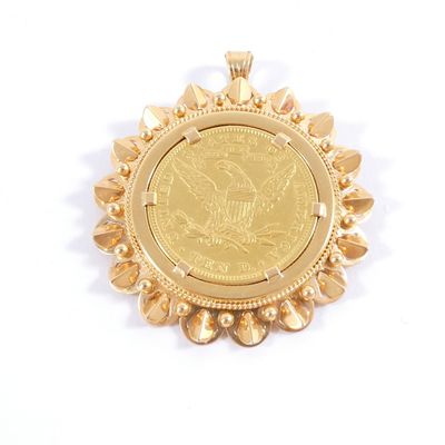 an image of a close up of a gold coin on a white background