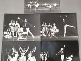 four black and white photographs of a group of ballet dancers