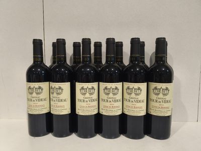 12 Bouteilles Château Tour du videau 2016 Côtes de Bordeaux,…