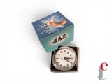 an image of a box with a clock inside of it on a white surface