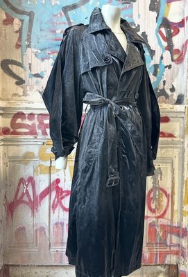 Imperméable T.40 A.VAUTHIER Oversize Synthétique délavé Noir Neuf - Photo 1