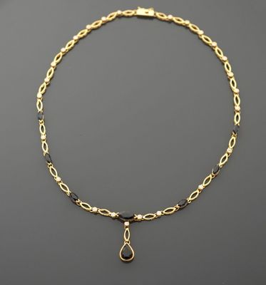 Collier ras-de-cou en or jaune 18k 750 millièmes à maillons …