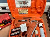 a tool kit that is sitting on the floor