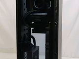 the black computer case is open and ready to be used