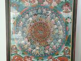 framed painting of a buddhist painting of a wheel of life