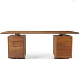 an image of a desk with two drawers and a wooden top