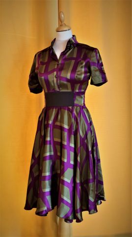 VERSACE Collection VJC– Magnifique Robe bicolore Or et violet en ...
