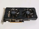 a close up of a video card on a white surface