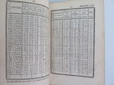 an open book with a table of numbers on it