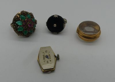 Lot en or 750°/°° platine ET bas titre pour une bague dôme g…