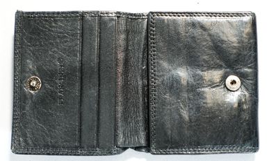 FRANCINEL Porte carte en cuir noir