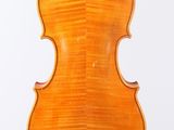 an old violin with a wooden back and a long neck