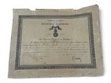an old document with a picture of a bird on it