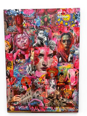 an image of a painting with many different images on it