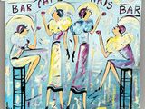 an image of a painting of a group of women sitting at a bar