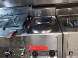 several stainless steel stoves and ovens in a commercial kitchen