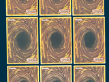 six squares of yellow and black circles on a blue background
