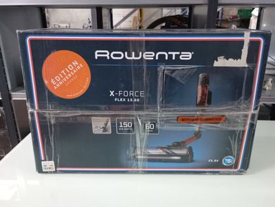 the box of the new rowenta xforce vacuum cleaner is on the table