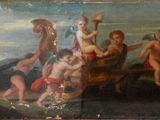 painting of a painting of a group of people in a wooded setting