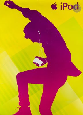 fond d'écran Apple iPod représentant la silhouette d'un homme sur un skateboard