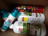 a box full of different types of cleaning products