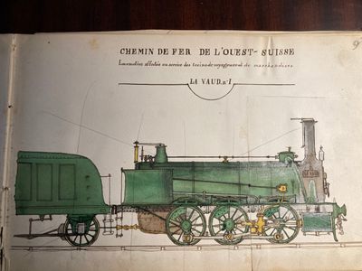 SUISSE - CHEMINS de FER - Album in-8 oblong (17 x 27 cm) per…