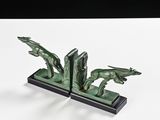 paire de serre-livres Art déco en forme de dauphins