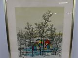an image of a picture of a picture of a house in the snow