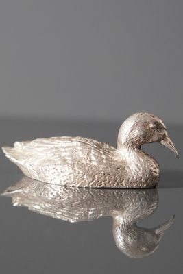 Sujet en argent 925 millièmes épousant la forme d'un canard.…