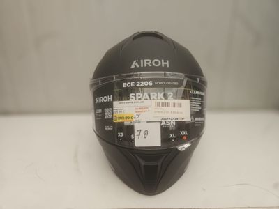 a black helmet with a sticker on it