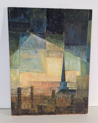une image représentant un tableau d'un bâtiment surmonté d'une flèche