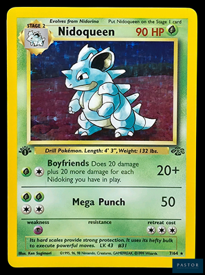 une carte sur laquelle figure l'image d'un personnage de Pokémon