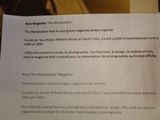 a piece of paper that has a description of the museum