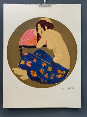 une image d'un tableau représentant une femme assise sur une chaise