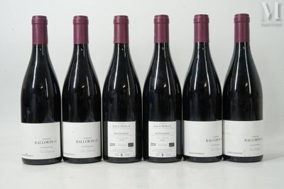six bouteilles de vin sont alignées sur une table