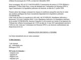 a letter written in french on a white background with a black and white image