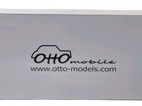 a close up of a white box with a logo on it