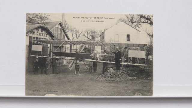 La Souterraine Aéroplane Guyot-Verdier à la sortie des Ateliers (...
