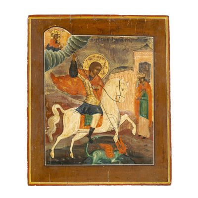 une image d'un tableau représentant un homme à cheval