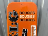 an orange sign with the words bougies bougies bougies on it