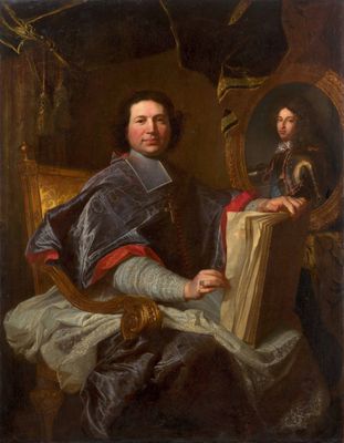 an image of a painting of a man sitting in front of a mirror