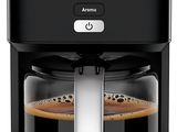 a close up of a coffee maker on a white background