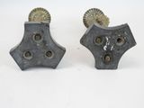 pair of antique cast iron door knobs
