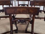 set of six antique dining chairs with upholstered seats